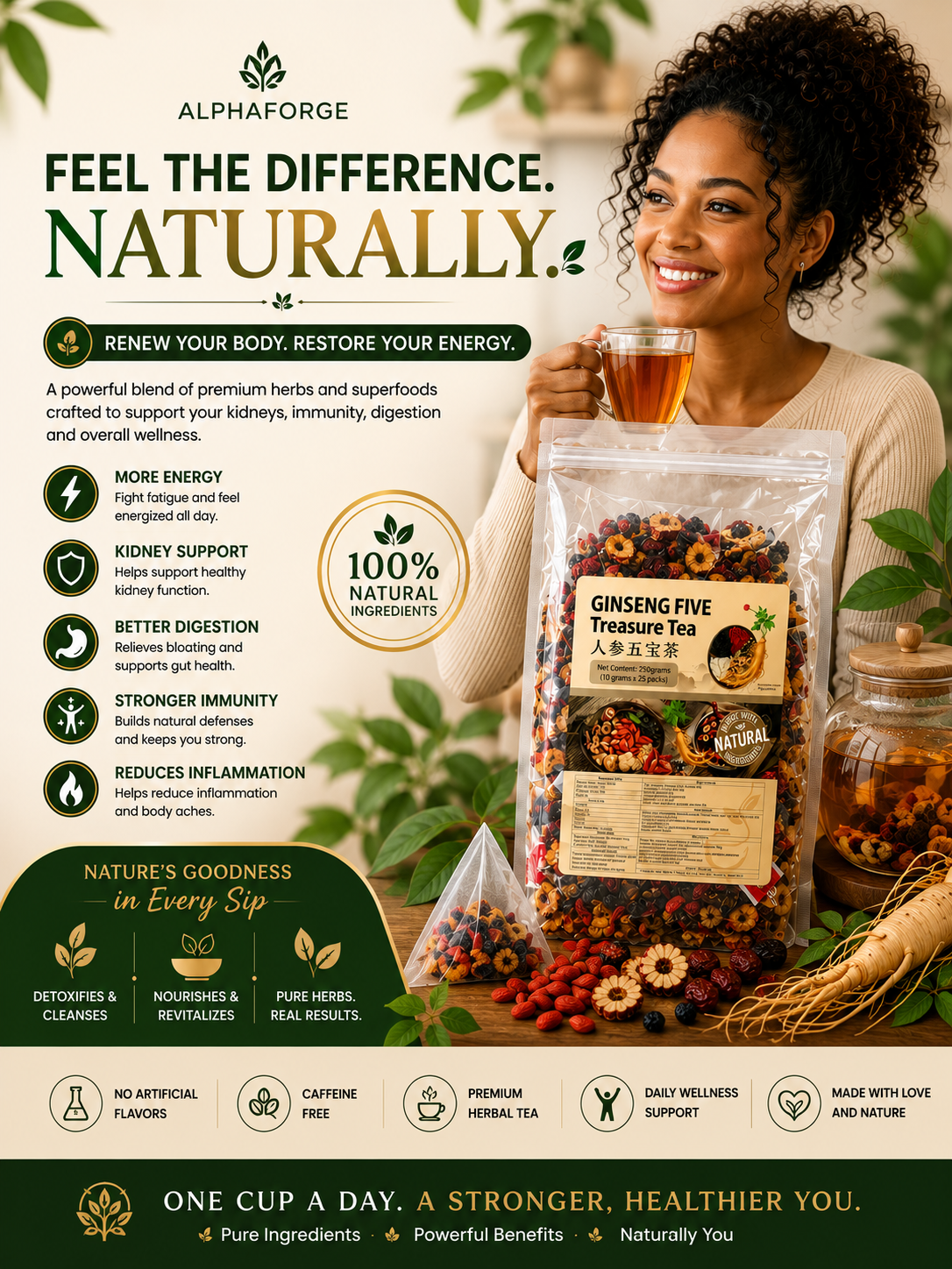 Ginseng Five Tea